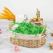 Crinkle Cut Paper Grass Cushion Paper Streamer For Christmas Wedding Birthday Bridesmaid Engagement Craft Gift Boxes Bags Filler Decoration 4.5oz Green - Green - 查看 5