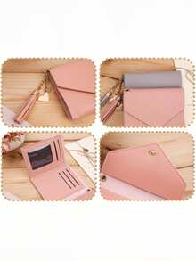 Personlig hjärtformad tofsplånbok, personlig text för kvinnors korthållare, anpassat text för kvinnors kortfodral och ID-fodral, brudtärnepresent, present till nygifta, perfekt present till flickvän - Multifärgad - Visa 6