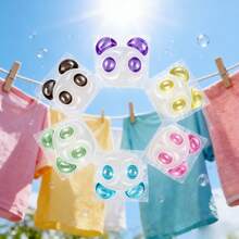 50pcs Panda Shaped Laundry Detergent Pods, Stain & Grease Removal, Deep Cleaning, Anti-Fading, Long-Lasting Fragrance. Suitable For Baby & Sensitive Skin Clothing, Underwear, Down Jackets. Low Foam Design, Easy To Rinse. - Multicolor - View 4