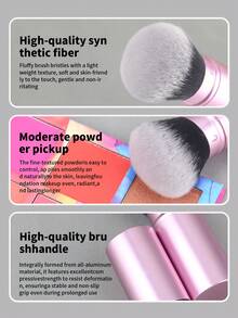 1pc Extendable Foundation Makeup Brush, Soft Bristles, Easy To Apply,Giveaways - Pink - View 6