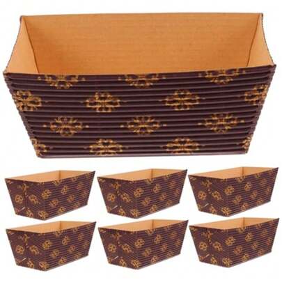 CYPNHEALLILY 25 piezas Moldes Desechables de Papel Kraft para Hornear Pan Resistentes Altas Aptos para Pasteles y Postres Paquete de Unidades para Cocina y ReposteríaFashion