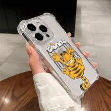 El gato , feliz y escarbando. Esta elegante funda es compatible con iPhone 17, 16, 15, 14 Pro Max, 13, 12, 11, XR y XS Plus. Fabricada en TPU flexible, resistente a golpes y arañazos, ofrece una excelente protección contra caídas y un agarre cómodo. Es un regalo ideal para familiares, amigos y seres queridos, y una opción perfecta para festivales. - transparente - Ver 2