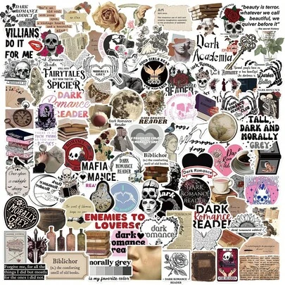 100 piezas Pegatinas de estética retro oscura, fantasía, Sun Ins Y2K, estética del centro de la ciudad, regalos, pegatinas humorísticas y divertidas de anime de los años 80 y 90 para suministros de scrapbooking, sobres, botellas de agua, computadoras, portátiles, teléfonos, equipaje, cuadernos, refrigeradores, fiestas, decoración navideña y de Año Nuevo