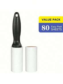 80/160pcs Super Sticky Pet Hair Remover Roller - Includes 1 Handle And 2/4 Replacement Rollers, Suitable For Car, Carpet, Seats, Indoor Decor, Furniture, Sofa And Clothes - Multicolor - View 4