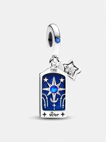 1pc 925 Sterling Silver Tarot Card Pendant, Suitable For DIY Bracelet, Women Jewelry - Silver - View 16