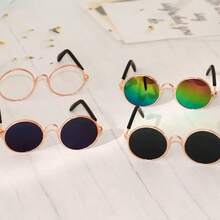 1 Or 2 Pcs Unique Resin Pet Sunglasses, Hip Hop Style, Solid Color Big Frame Design - Perfect For Taking Photos Of Cats And Dogs In Daily Life Or Street Photography, Making Them Look Stylish And Cool. A Versatile Item Suitable For Various Occasions. - Multicolor - View 6