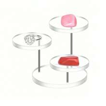 Giá trưng bày bánh cupcake acrylic nhiều tầng, giá trưng bày nhẫn/bánh cupcake, phụ kiện trang trí tiệc, giá trưng bày bánh ngọt và tráng miệng hình tròn nhiều tầng, thích hợp để trưng bày nhẫn, bông tai, tượng nhỏ, phụ kiện cưới màu đen và trong suốt. - Nhiều màu - Xem 17