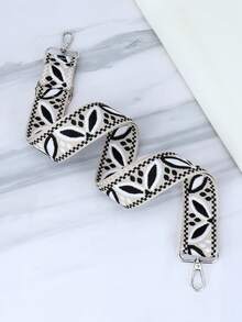 Bag Strap Handbag Belt Wide Shoulder Bag Strap Replacement Strap Accessory Bag Part Adjustable Belt Travel Essentials Holiday Essential - Black and White - View 3