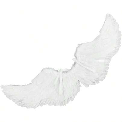 Alas de ngel para Nios, Disfraz de ngel, Alas de Plumas para Adultos con Correas Elsticas, Disfraz de ngel para Nios, Adulto para Nochebuena, Alas de Disfraz de HalloweenS