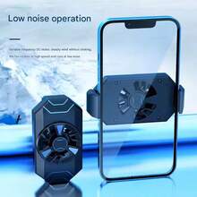 Ventilador de Teléfono Portátil con Batería Recargable y Funcionamiento Silencioso. - Negro - Ver 10