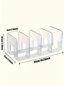 Plastic Transparent Storage Divider, Acrylic Wardrobe Organizer Partition, Wallet & Handbag Holder, Clear Bag Organizer Rack - Multicolor - View 8