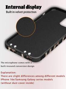 1pc Leopard Print PU Soft Leather Anti-Fall Anti-Shock Phone Case With Sound Amplifier Design, Compatible With IPhone 17 Pro Max/16 Pro Max/16 Plus/13 Pro Max/14 Pro Max 13 14 11 12 Pro 11/15 Pro, Galaxy S24 Ultra, Holiday Gift