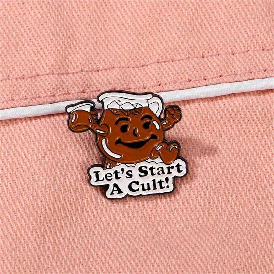 Cartoon Cute LET'S START A Cult Brooch Enamel Pin Custom Decorative Brooches Ornaments Lapel Bag Badges Jewelry Gifts Pin Pin For Clothes Bag Charm Backpack For School Office Accessories Shirts Jacket Halloween Autumn-Winter Accessories,Suitable For Teens, Youth,Men,Casual, Outdoor, Athletic, Vacation, Graduation Gifts, Birthday, Daily Wear Clothes Pin Funny Teacher Gifts Christmas - Nhiều màu - Xem 1