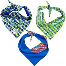Set 3 Bandanas para Perro Doble Vista 6 Looks Diferentes. Paliacates artesanales para Mascotas, Accesorios para Perros pequeños, medianos y Grandes. Regalo Paquete 3 pañuelos (Piñata, Small),40054502 - Multicolor - Ver 2
