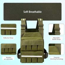 nnSUNRISING Chaleco con peso para hombres y mujeres chalecos de peso ajustables de fuerza y resistencia entrenamiento de fitness entrenamiento táctico correr gimnasiocc - Ejército mundial - Ver 5