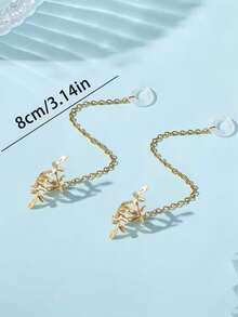 Set Of Two Hollow Leaf-Shaped Clips Designed For Earphones, Preventing Loss With A Stylish And Adaptable Unisex Design That Also Helps Prevent Drops,Wireless Wireless Earbuds With Secure Headphone Chains.Wireless Earphone Anti-Loss Clips, Earphone Protection Chains