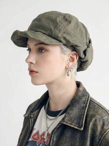 贝雷帽 - 复古艺术风格报童帽 | 超大3D立体设计，修饰脸型 | 休闲百搭 | 女孩春秋必备配饰 | 透气舒适，日式艺术家风格 - 多色 - 查看 6