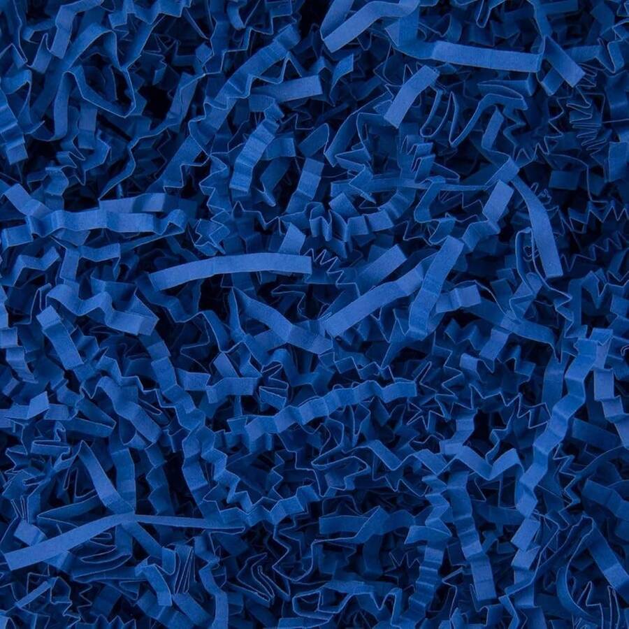 Crinkle Cut Paper Grass Cushion Paper Streamer For Christmas Wedding Birthday Bridesmaid Engagement Craft Gift Boxes Bags Filler Decoration 4.5oz Navy Blue - 海軍藍 - 查看 1