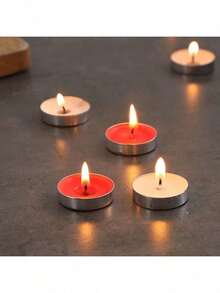 迷你无香蜡烛套装，植物蜡材质，适用于家居、泳池、婚礼、日常使用，也可作为生日蜡烛、情人节礼物。 - 彩色 - 查看 9