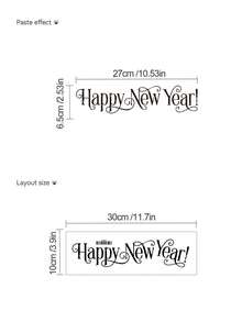 1件装 - 壁纸 - [杯垫、炉灶装饰、玫瑰、新年快乐横幅]家居装饰自粘壁纸可移除墙贴，适用于客厅墙面装饰、窗户贴纸 - 可爱创意墙面装饰，也可用于冰箱、卫生间墙面艺术、房间装饰、卧室装饰 - 彩色 - 查看 12