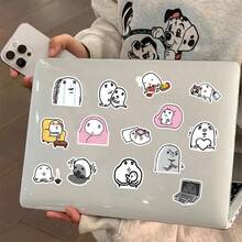 72张创意麻糬表情贴纸套装，抽象插画手绘麻糬卡通人物贴纸，适用于剪贴簿 - 麻薯表情包-72張(防水貼紙) - 查看 3