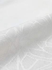 Men's Slim-Fit Printed Shirt, White Chiffon Jacquard Top, Minimalist Aesthetic Short-Sleeved Top, Exquisite And Lightweight Summer Wear. - Multicolor - View 5