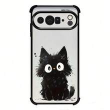 苹果phonecase呆萌黑猫867JPSJQNDDKiPhone11圣诞礼物12ProMax新年礼物GooglePixel9a男女朋友8生日礼物防摔 - 黑色 - チェックする 1