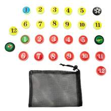 Set de 27 piezas de accesorios de pizarra táctica magnética de ABS, adecuado para la configuración de la pizarra táctica de fútbol (con bolsa de almacenamiento) - Multicolor - Ver 7