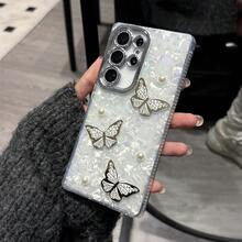 这款奢华高端手机壳采用3D珍珠蝴蝶设计，适用于三星Galaxy S24、Galaxy S25U、Galaxy S23、Galaxy A05、Galaxy A06、Galaxy A07、Galaxy A15、Galaxy A15 Pro、Galaxy A25、Galaxy A35、Galaxy A55、Galaxy A56以及苹果17 Pro Max、17 Pro、17 Air、17、16、15、14、13、12 Pro Max、11等机型。是情人节热门礼物之选。 - 粉色 - 查看 8