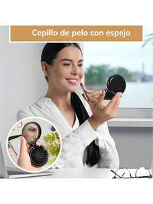 10pcs Espejo Y Peine De Bolsillo Paquete, Granel,espejo pequeño,Mayoreo, espejo de tocador compacto, decoración del hogar para la sala de estar, dormitorio, baño, viaje, boda, fiesta, cumpleaños, regalo para hombres, mamás, papás, mejores amigos, profesores, accesorios de Año Nuevo, regalo divertido - Negro - Ver 4