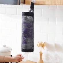 2pc Wall Mounted Plastic Bag Dispenser Storage Rack Garbage Bag Storage Bag Kitchen Plastic Bag Sorting Hanging Bag Household Hanging Garbage Mesh Bag Storage Box, Multi-Function Garbage Bag Storage Bag, Mesh Bag Breathable Wall Hanging Multi-Purpose Garbage Bag Storage Hanging Bag, Suitable For Home, Kitchen, Summer Beach Party, Food, Camping, Storage, Room Decoration, Kitchen Accessories - Nhiều màu - Xem 2