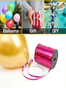 1 cuộn ruy băng xoắn màu bạc dài 500 yard, óng ánh, gợn sóng, thích hợp cho đồ thủ công, gói quà, dây bóng bay, phụ kiện tóc, trang trí hoa, quà Giáng sinh, năm mới, quà sinh nhật. - Nhiều màu - Xem 6