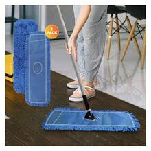 24 Inch Dust Mop Heads Replacement - Washable Microfiber Mop Pads - Medium 3 Pack Blue - 如圖324 - 查看 4
