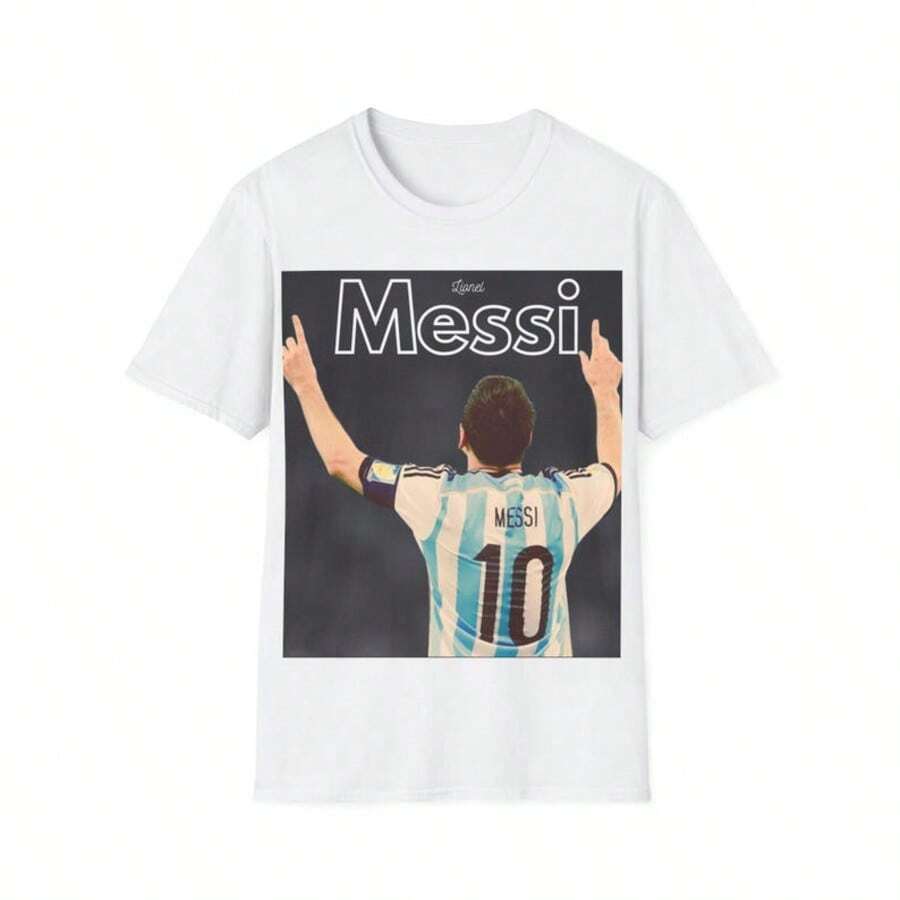 10 Jersey Player Graphic T-Shirt _ Argentina Football Fan Tee - 白色 - 查看 1