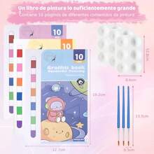 CYPN3 Piezas Acuarela para Niños Acuarela Mágico con Agua y Pigmentos Pintura en Acuarela con Pinceles y Tableros para Colorear Regalo Preescolar para Niños de 3 a 8 AñosFashion - 223233553 - Ver 3