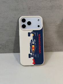 1pc Minimalist Letter, Number, Racing Car Graphic TPU Phone Case Compatible With IPhone 17/17 Pro Max/17 Pro/Air/13/16 Pro Max/16/15/14/12 Pro Max/13 Pro Max/11 Pro/14 Pro/15 Pro/12, Fashionable Protective Soft Cover, Luxury Unisex Gift For Friends And Couples - Multicolor - View 4