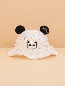 1顶幼儿小熊波点棒球帽，卡通熊猫多功能遮阳帽，多种颜色可选，适合男孩、女孩、婴儿日常防晒 - 彩色 - 查看 11