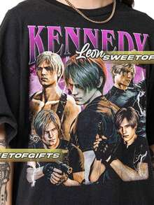 Limited Kennedy Leon Vintage T-Shirt Shirt Gift For Woman And Man Unisex T-Shirt GP02 - màu đen - Xem 1