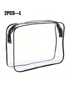 Large Transparent Makeup Bag, Toiletry Bag, Building Block Storage Bag, Waterproof Transparent Handbag, Travel Supplies, Dorm Supplies, Back To School Supplies, Holiday Supplies, Women's Toiletry Bag