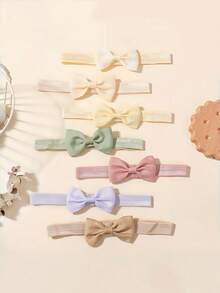 10/20/30pcs Baby Hair Accessories: Multiple Solid Color Soft Decorative Headbands, Holiday Decorative Baby Headbands - Multicolor - View 5