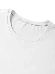 Men's Casual Printed Short Sleeve T-Shirt For Daily Wear, Spring & Summer - White - View 5