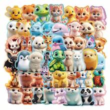 50 miếng dán hình động vật hoạt hình, trang trí cá nhân hóa sáng tạo cho máy tính xách tay, điện thoại, chống nước, phần thưởng tựu trường, quà tặng tiệc tùng. - Nhiều màu - Xem 5