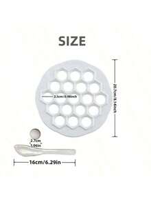 2 Pieces Set: Dumpling Mould + Filling Poking Stick, Dumpling Mold, 19-Hole Plastic Dumpling Mold, Dumpling Dough Mold, Small Dumpling Mold, Round Dumpling Mold, Kitchen Utensils Pcs - White - View 9