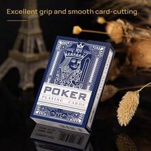DELI 9635 Playing Cards: Complete Set Of Suit Types, Stiff Texture, Clear Patterns, Economical And Durable - Blue - View 2