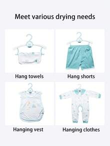 20pcs Adjustable Baby Clothes Hangers, Retractable Infant Drying Rack, Household Clothing Hanging Organizer