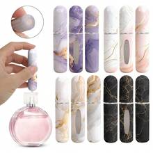 1 Single-Pack Floral Pendant Perfume Spray Bottle, Marble Pattern Perfume Dispenser, Travel-Sized Perfume Dispenser, Mini Perfume Sprayer, Multiple Colors Available, Birthday Gift, Holiday Gift, Travel-Sized 5ml. - 白色 - 查看 2