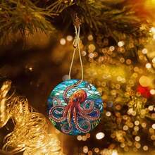 Octopus Ceramic Christmas Hanging Ornament For Xmas Tree Wedding Holiday Party Home Decor - Octopus - 查看 5