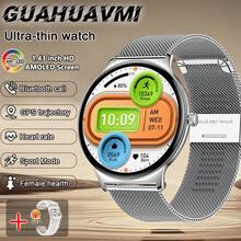 GUHUAVMI Women's Ultra-Thin Smart Watch With 1.43" HD Display, Wireless Calling, 100+ Sports Modes, Suitable For Android And IOS Health & Fitness Tracking