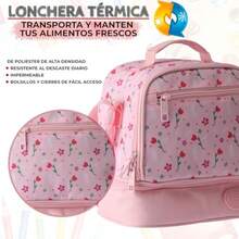 CYPNjuego de 3 piezas mochila escolar con ruedas de carrito y bolsa de almuerzo lonchera termica reutilizable y estuche de gran capacidad para niño y niña facil de usar y de gran calidad.Fashion - 227501853 - Ver 6