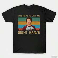 Camiseta "You Have To Call Me Night Hawk" para hombres y mujeres, 100% algodón, tallas 3XS-3XL, modelo 1224-2 - Negro - Ver 1